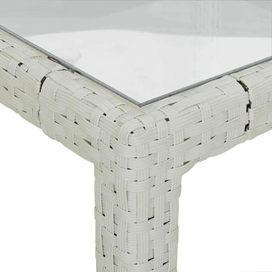 Ensemble à manger d'extérieur 5pcs avec coussins Résine tressée - 12