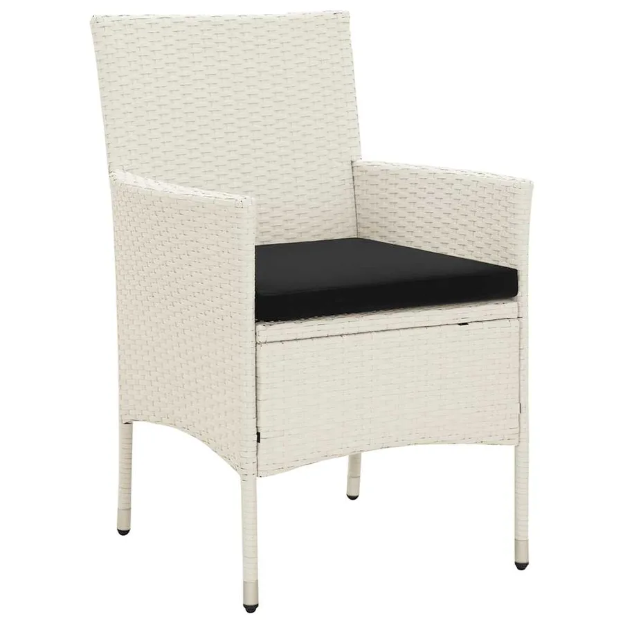 Ensemble à manger d'extérieur 5pcs avec coussins Résine tressée - 3