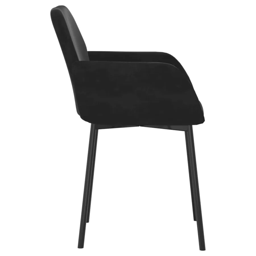 Chaises à manger lot de 2 Noir Velours - 6