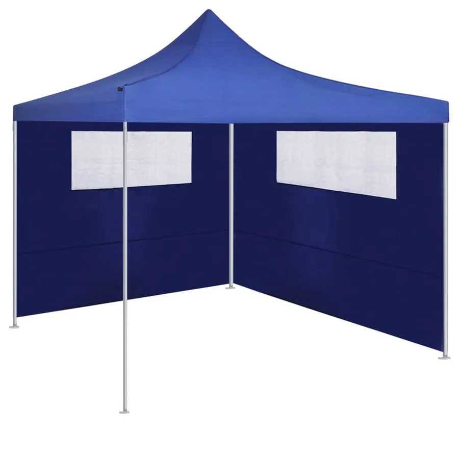 Paroi latérale de belvédère avec fenêtres 6x2 m Bleu - 2