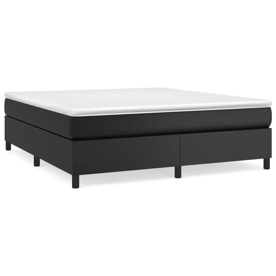 Sommier à lattes de lit avec matelas Noir 160x200 cm - 2