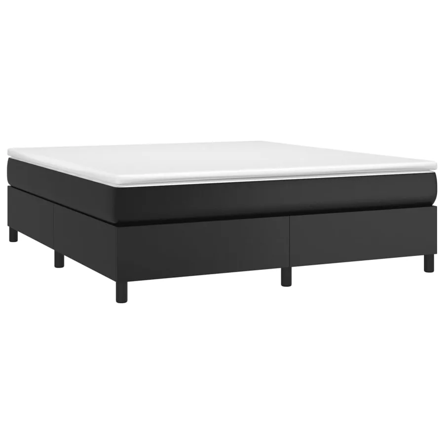 Sommier à lattes de lit avec matelas Noir 160x200 cm - 3