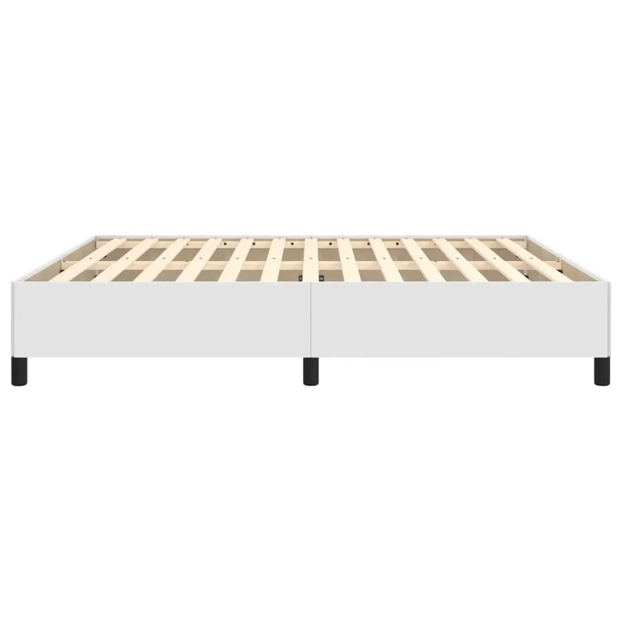 Cadre de lit sans matelas blanc 180x200 cm similicuir - 6