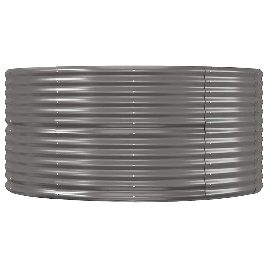 Lit surélevé de jardin Gris 367x140x68cm Acier galvanisé - 4
