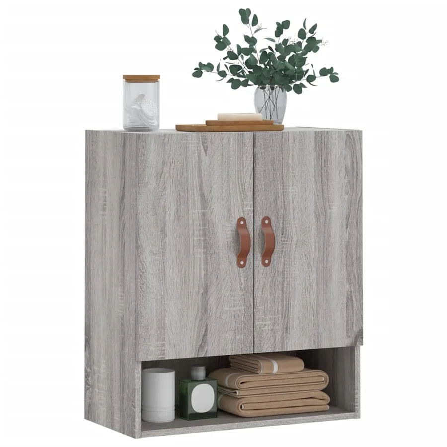 Armoire murale sonoma gris 60x31x70 cm bois d'ingénierie - 3