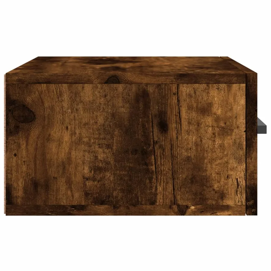 Tables de chevet murales 2 pcs chêne fumé 35x35x20 cm - 8