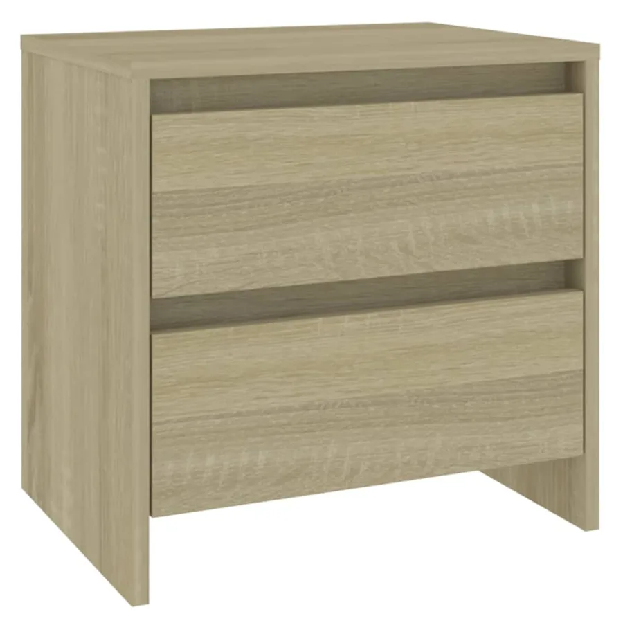 Tables de chevet 2 pcs chêne sonoma bois d'ingénierie - 3