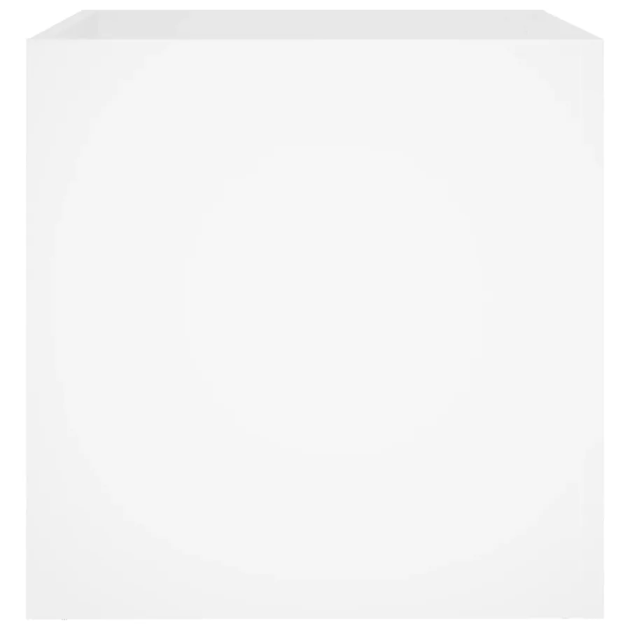 Jardinière Blanc 40x40x40 cm Bois d'Ingénierie - 5