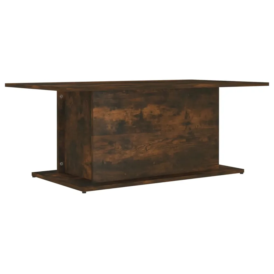 Table basse Chêne fumé 102x55,5x40 cm Bois d'ingénierie - 2