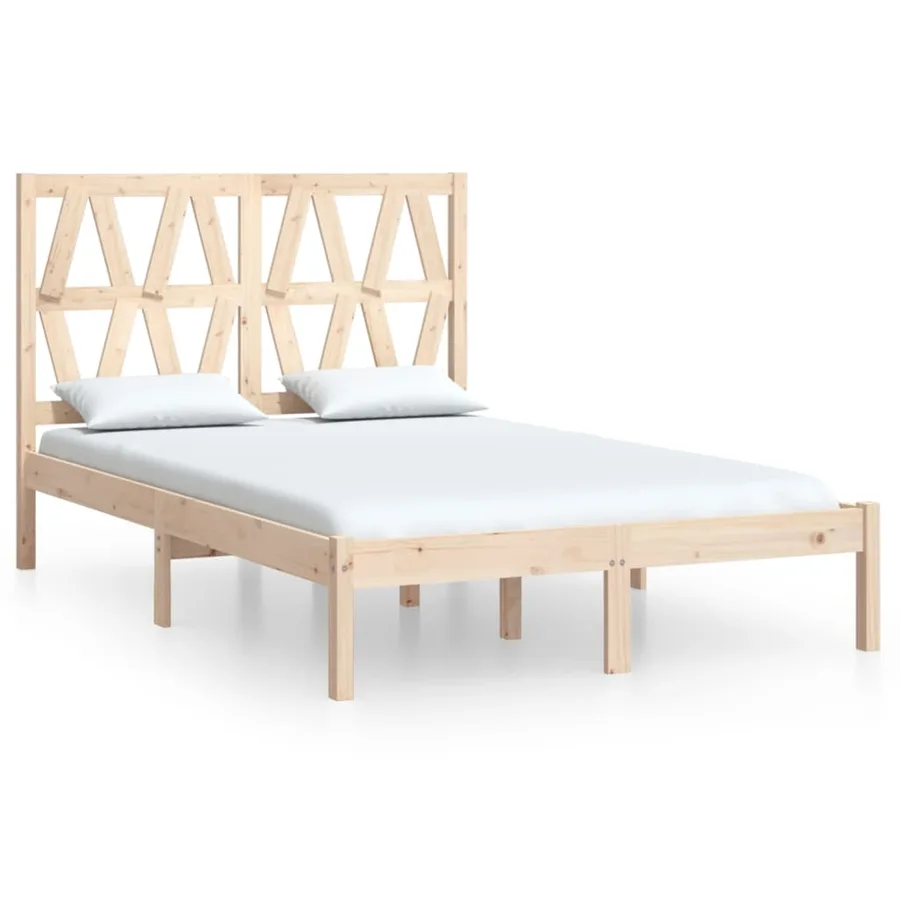 Cadre de lit sans matelas bois massif - 2