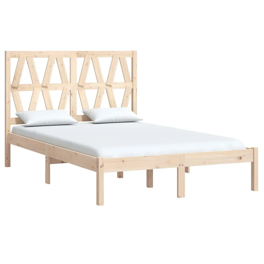 Cadre de lit sans matelas bois massif - 3
