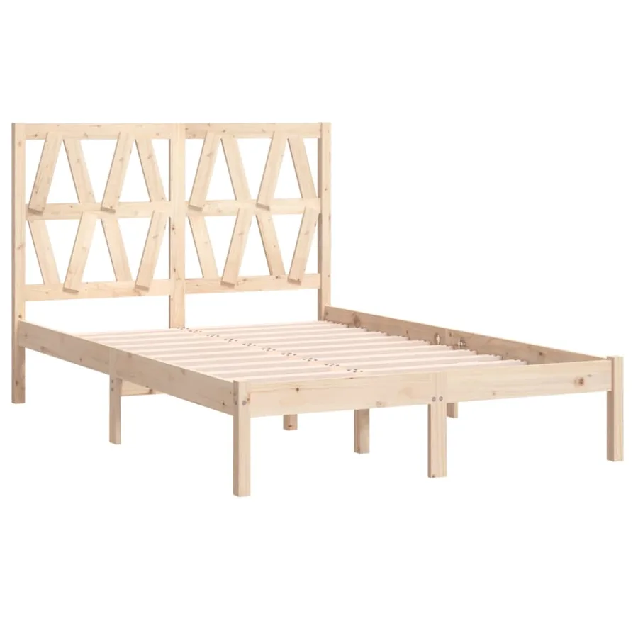 Cadre de lit sans matelas bois massif - 4