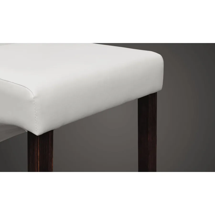 Chaises à manger lot de 6 blanc similicuir - 6
