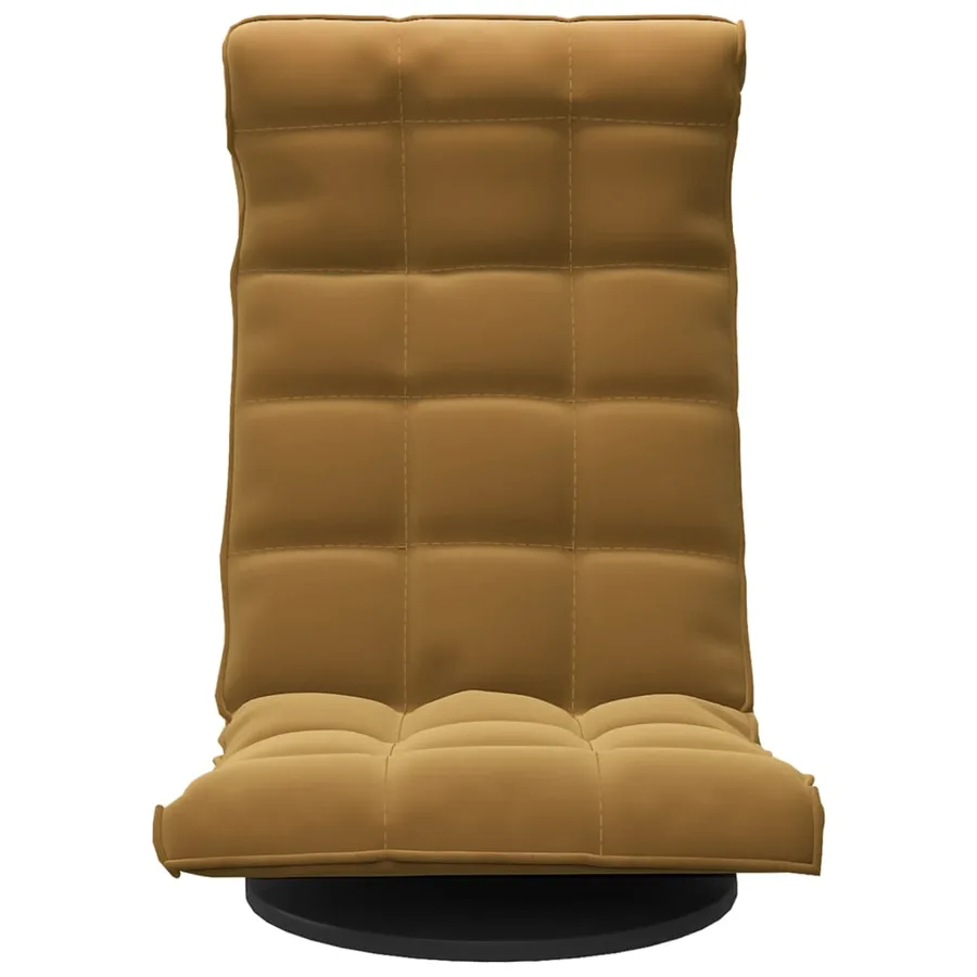 Chaise de sol pivotante Marron Velours - 3