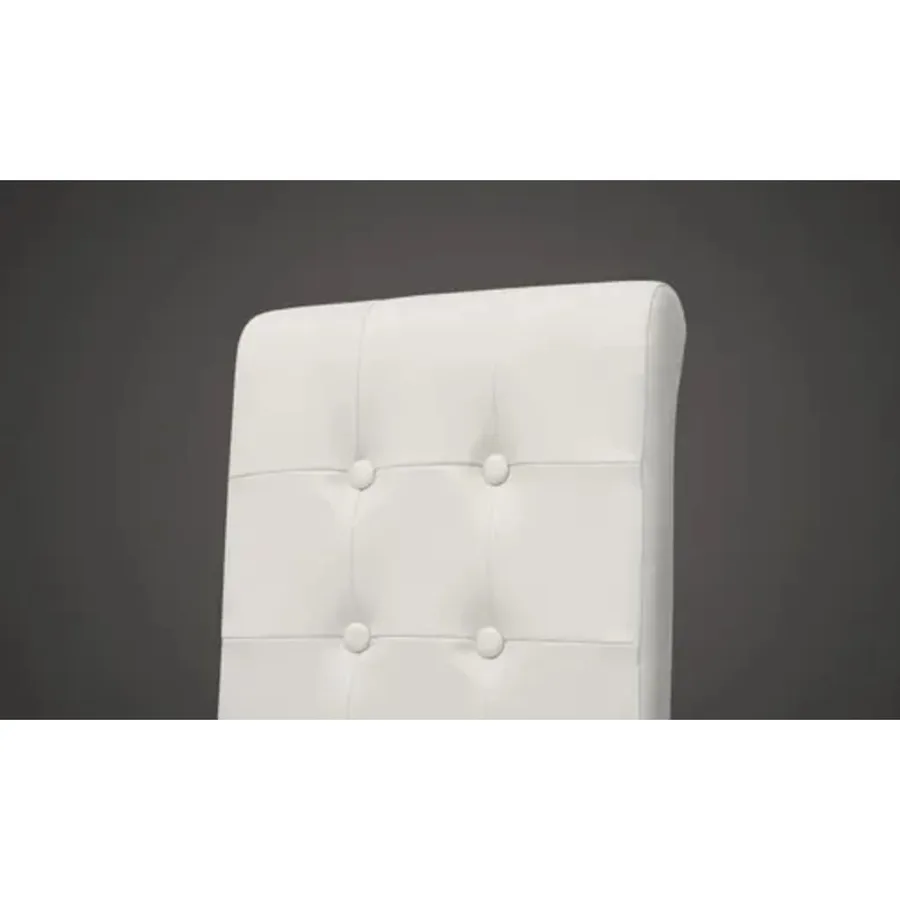 Chaises à manger lot de 2 blanc similicuir - 6
