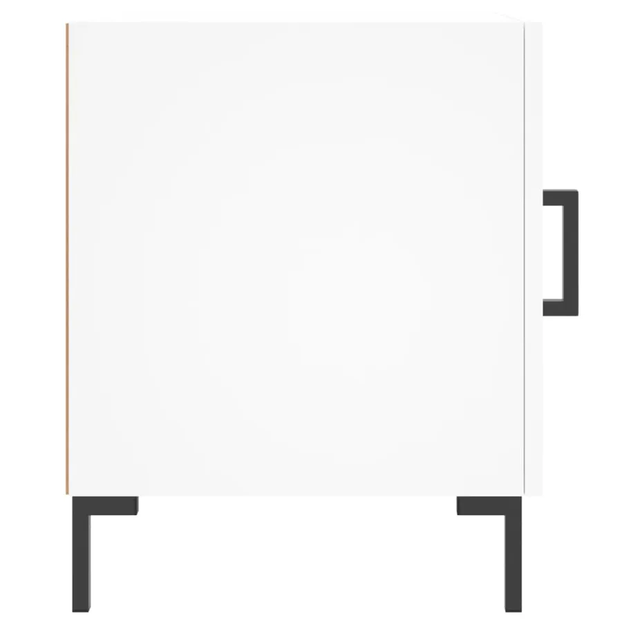Tables de chevet 2 pcs blanc 40x40x50 cm bois d’ingénierie - 5