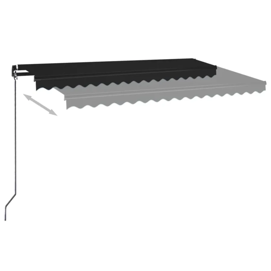 Auvent manuel rétractable 450x350 cm Anthracite - 3