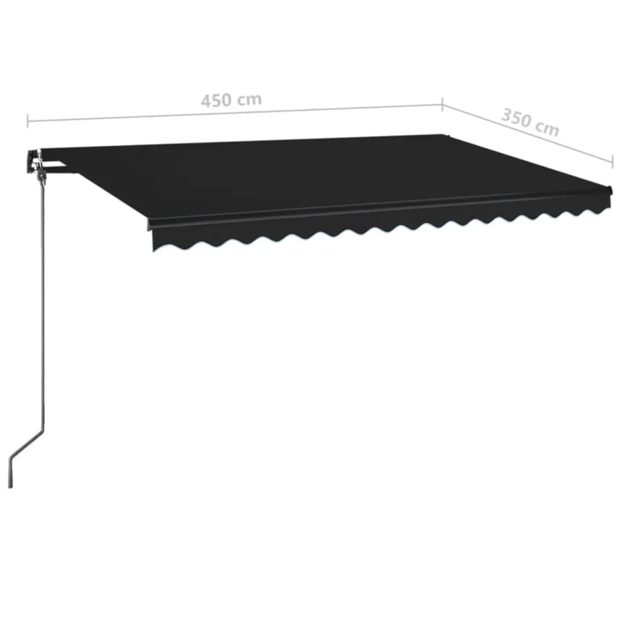 Auvent manuel rétractable 450x350 cm Anthracite - 7