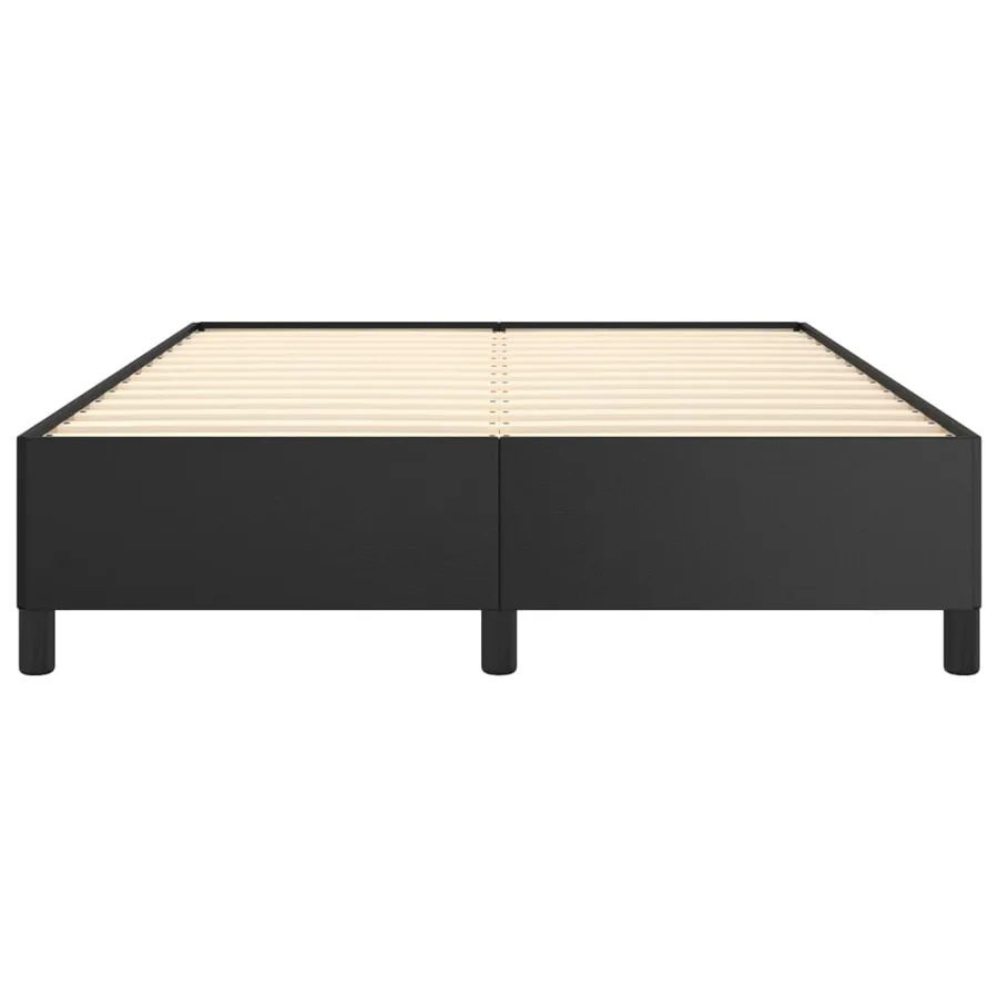 Cadre de lit sans matelas noir 140x190 cm similicuir - 5