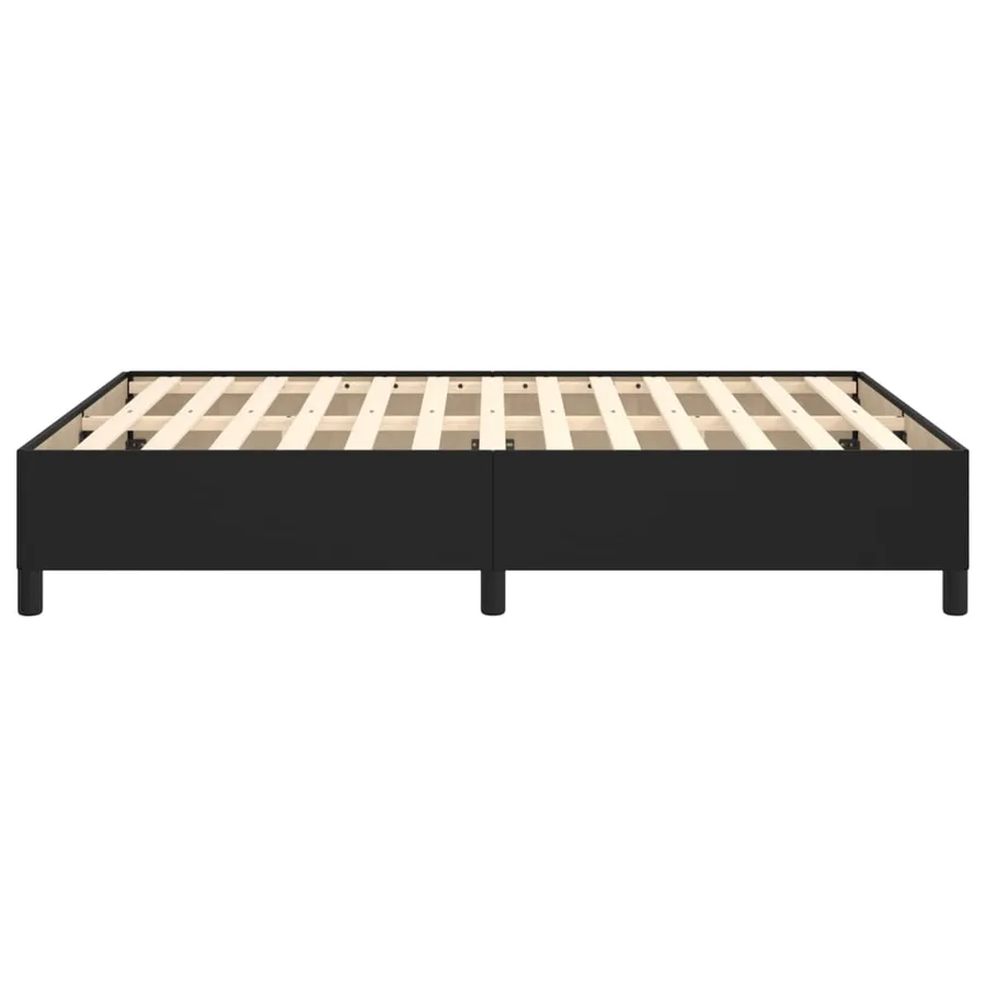 Cadre de lit sans matelas noir 140x190 cm similicuir - 6