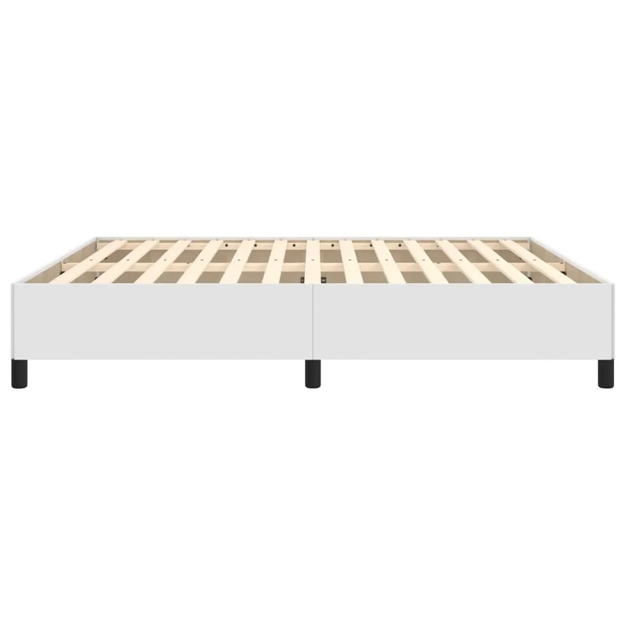 Cadre de lit sans matelas blanc 160x200 cm similicuir - 6