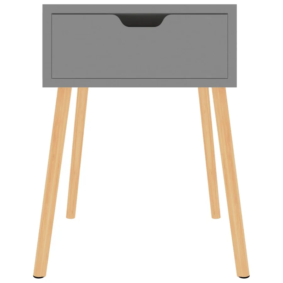 Tables de chevet 2 pcs Gris 40x40x56 cm Bois d'ingénierie - 3