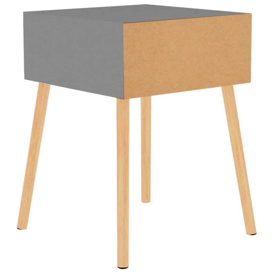 Tables de chevet 2 pcs Gris 40x40x56 cm Bois d'ingénierie - 5