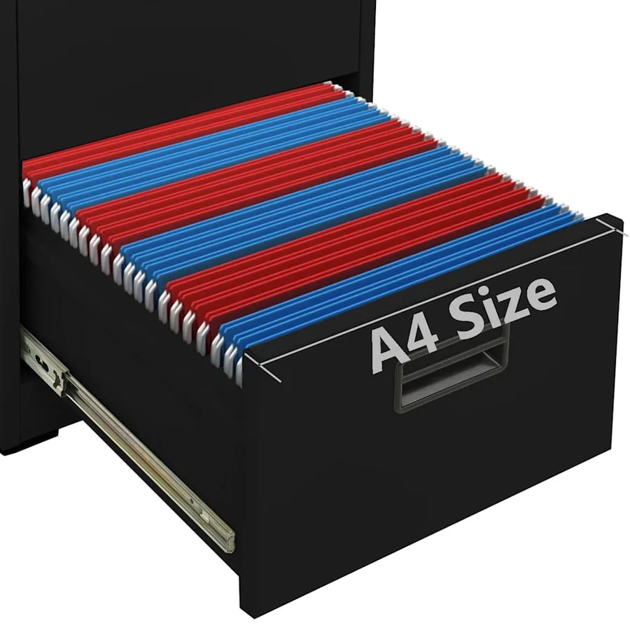 Classeur Noir 46x62x102,5 cm Acier - 10