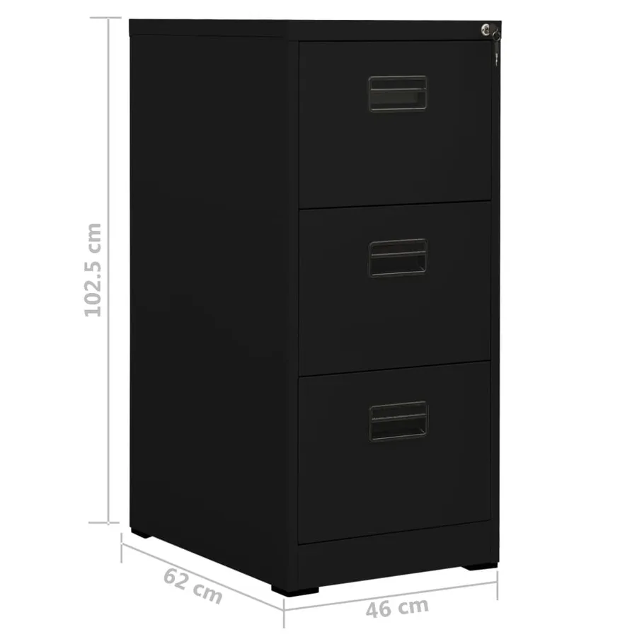 Classeur Noir 46x62x102,5 cm Acier - 11