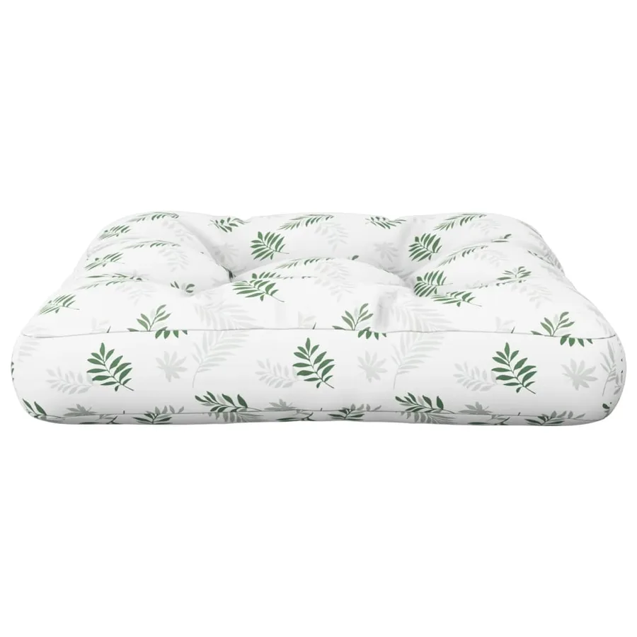 Coussin de palette à motif de feuilles 60x61,5x10 cm tissu - 5