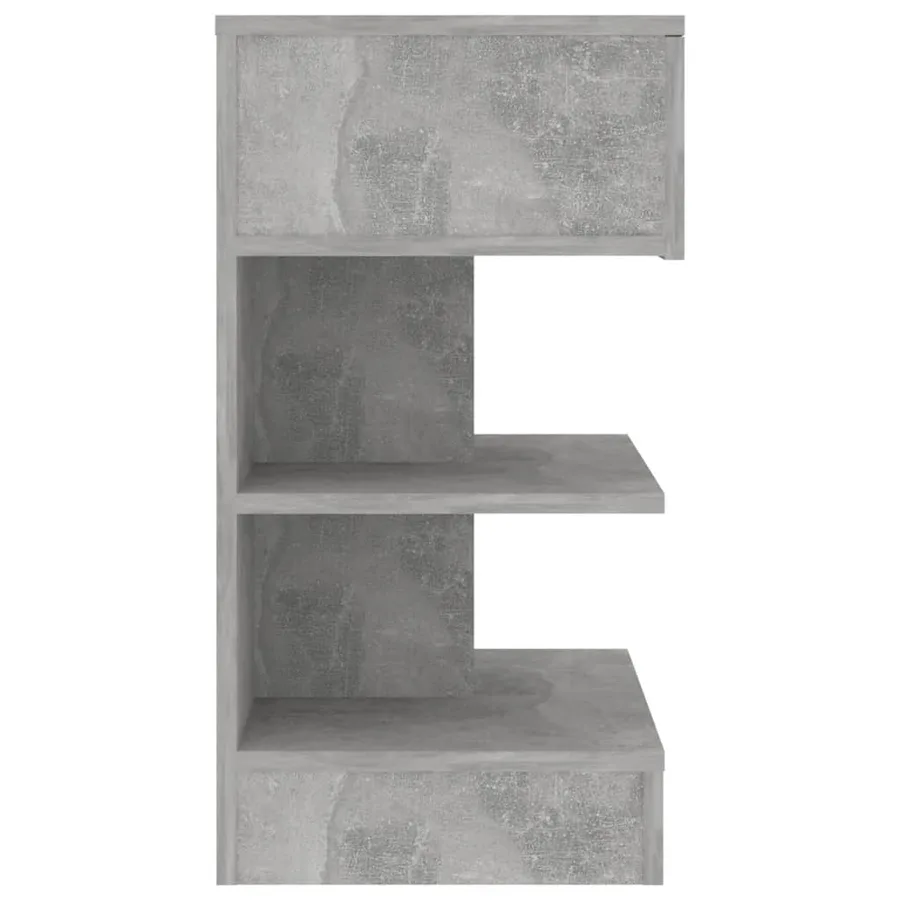 Tables de chevet 2 pcs Gris béton 40x35x65 cm - 7