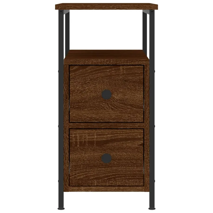 Tables de chevet 2pcs chêne marron 30x60x60cm bois d'ingénierie - 6