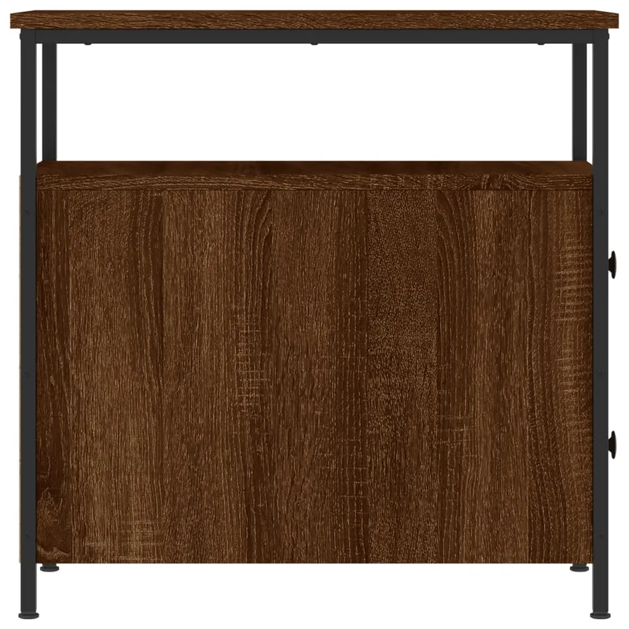 Tables de chevet 2pcs chêne marron 30x60x60cm bois d'ingénierie - 8