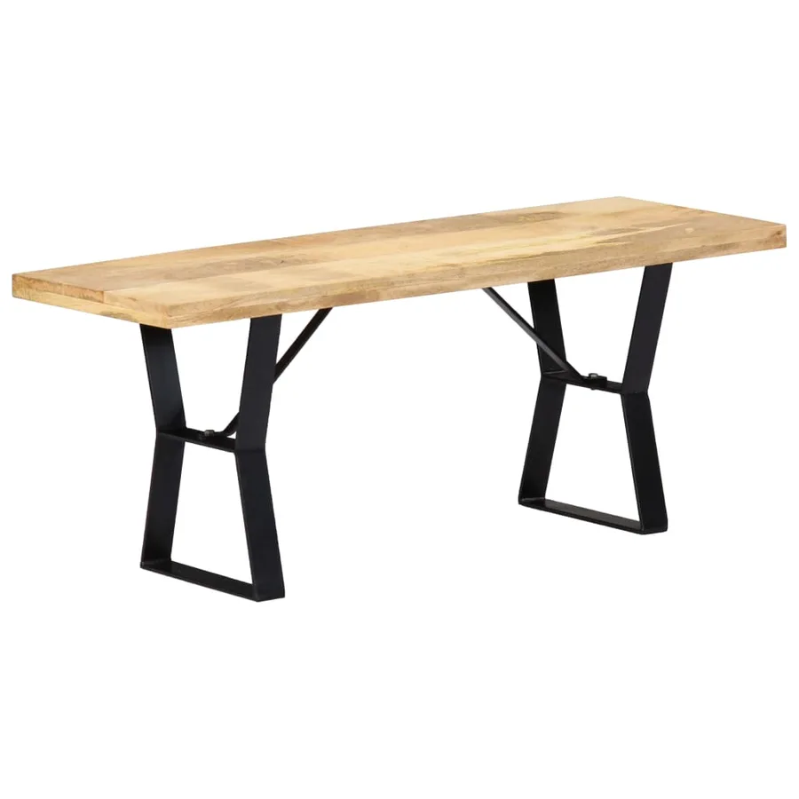 Banc 110 cm Bois de manguier massif - 12