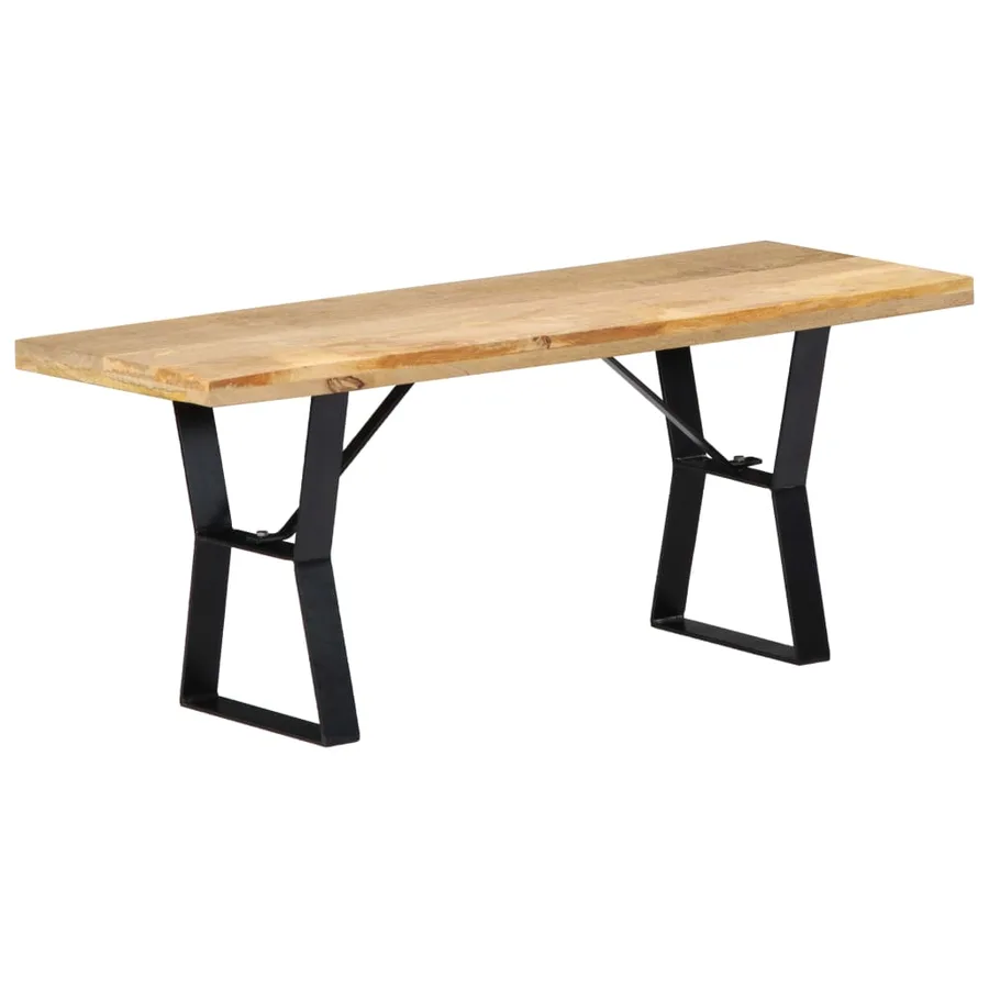 Banc 110 cm Bois de manguier massif - 9