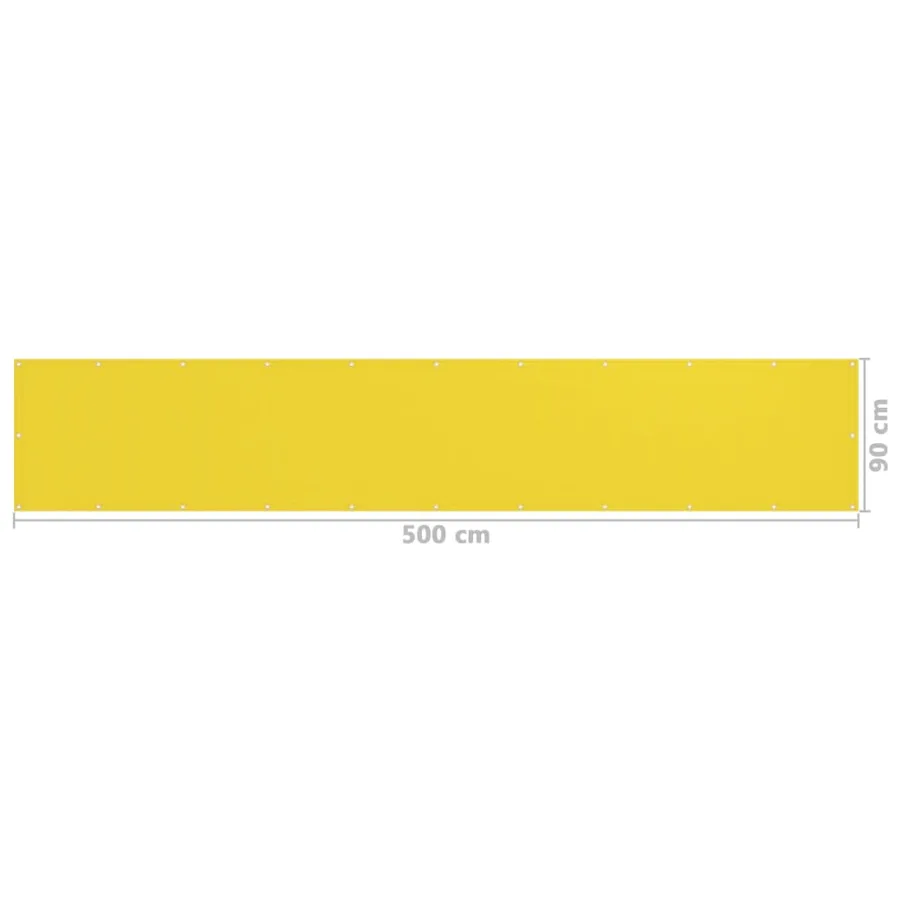 Écran de balcon Jaune 90x500 cm PEHD - 5