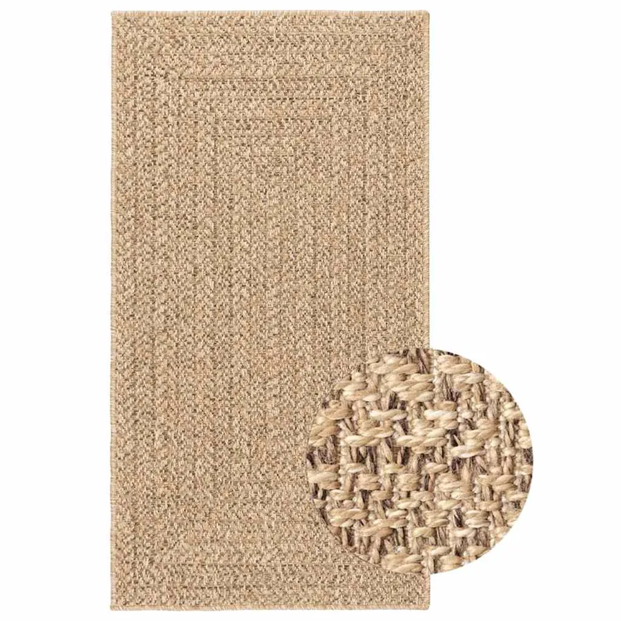 Tapis ZIZUR 80x150 cm aspect de jute intérieur et extérieur
