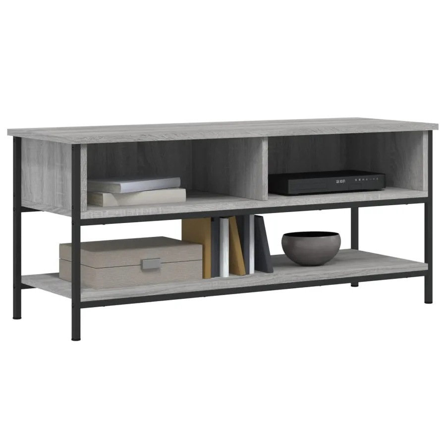 Meuble TV sonoma gris 100x35x45 cm bois d'ingénierie - 3
