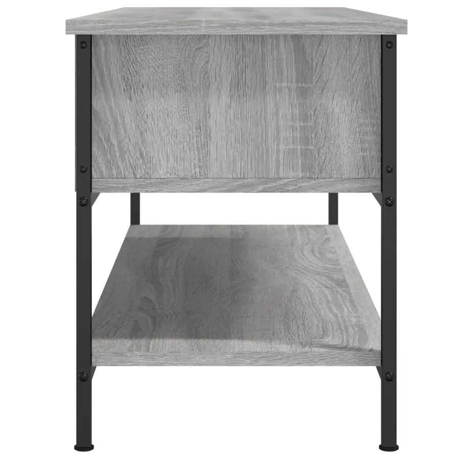 Meuble TV sonoma gris 100x35x45 cm bois d'ingénierie - 5