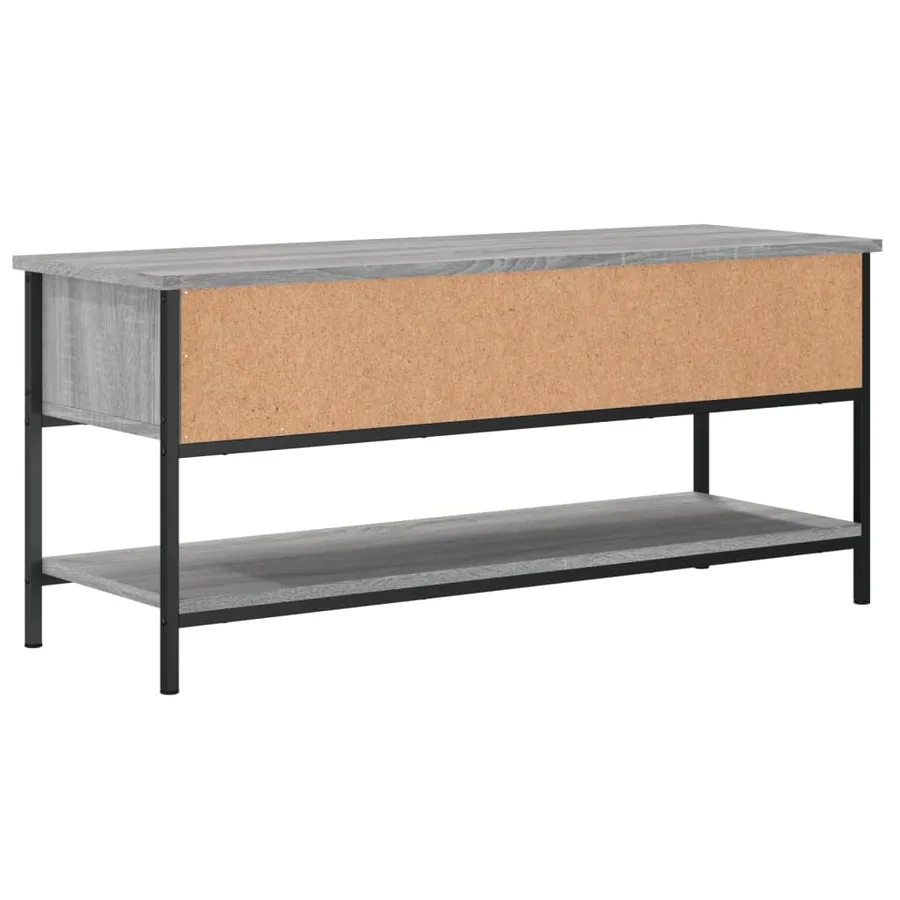 Meuble TV sonoma gris 100x35x45 cm bois d'ingénierie - 6