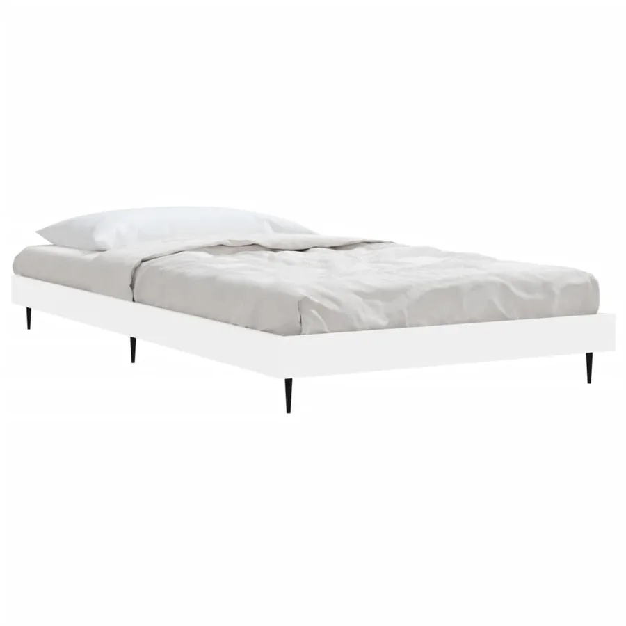 Cadre de lit sans matelas blanc 90x200 cm bois d'ingénierie - 3