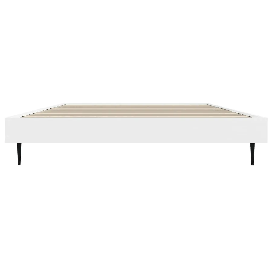 Cadre de lit sans matelas blanc 90x200 cm bois d'ingénierie - 6