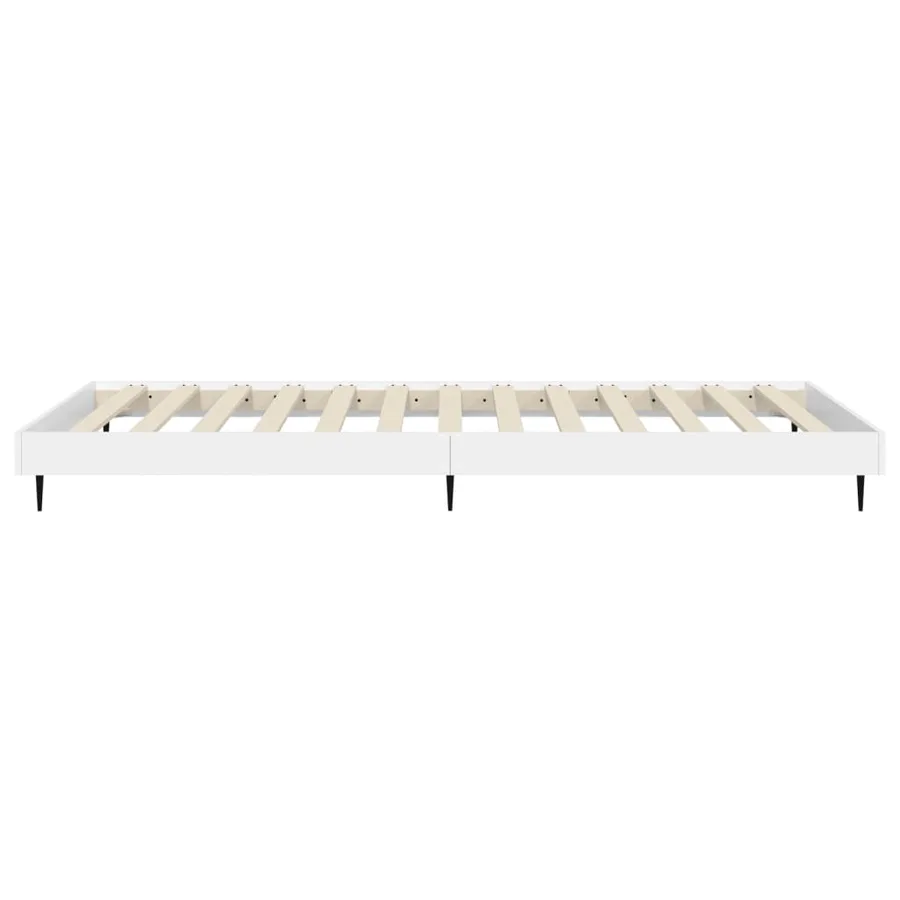 Cadre de lit sans matelas blanc 90x200 cm bois d'ingénierie - 7