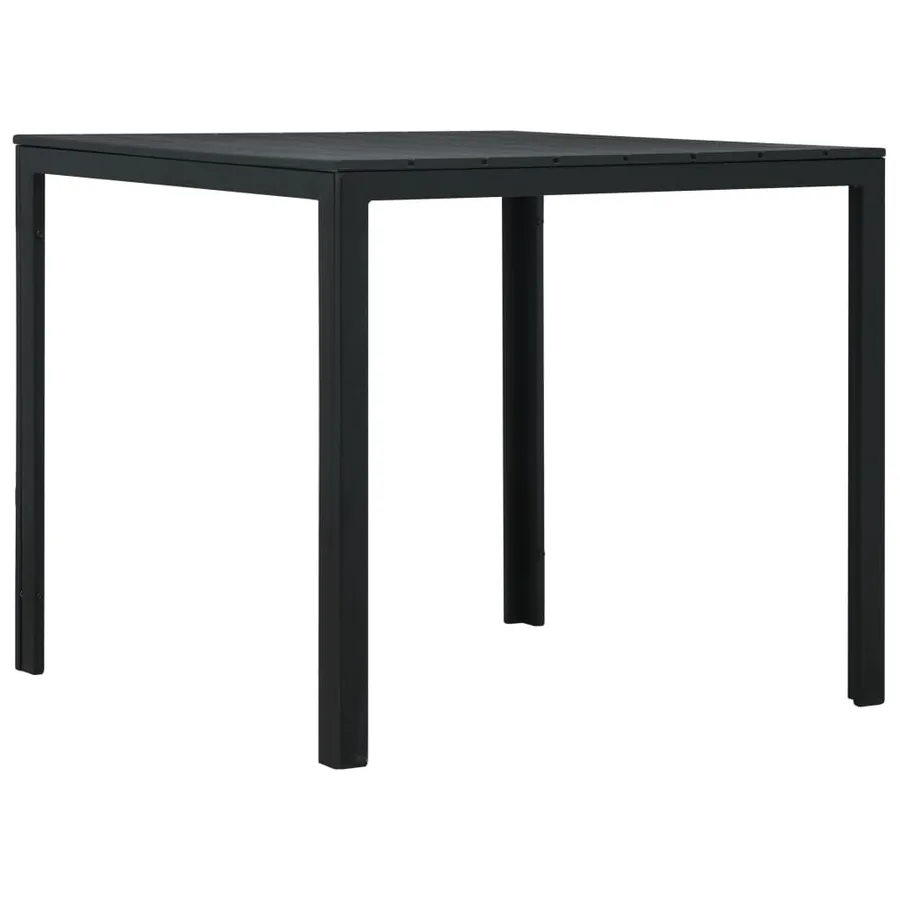 Table basse Noir 78x78x74 cm PEHD Aspect de bois