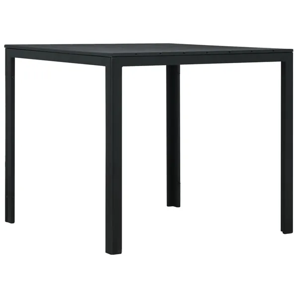 Table basse Noir 78x78x74 cm PEHD Aspect de bois