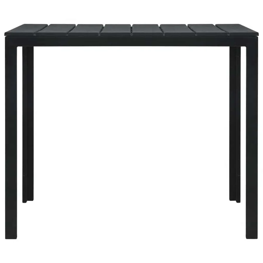Table basse Noir 78x78x74 cm PEHD Aspect de bois - 2