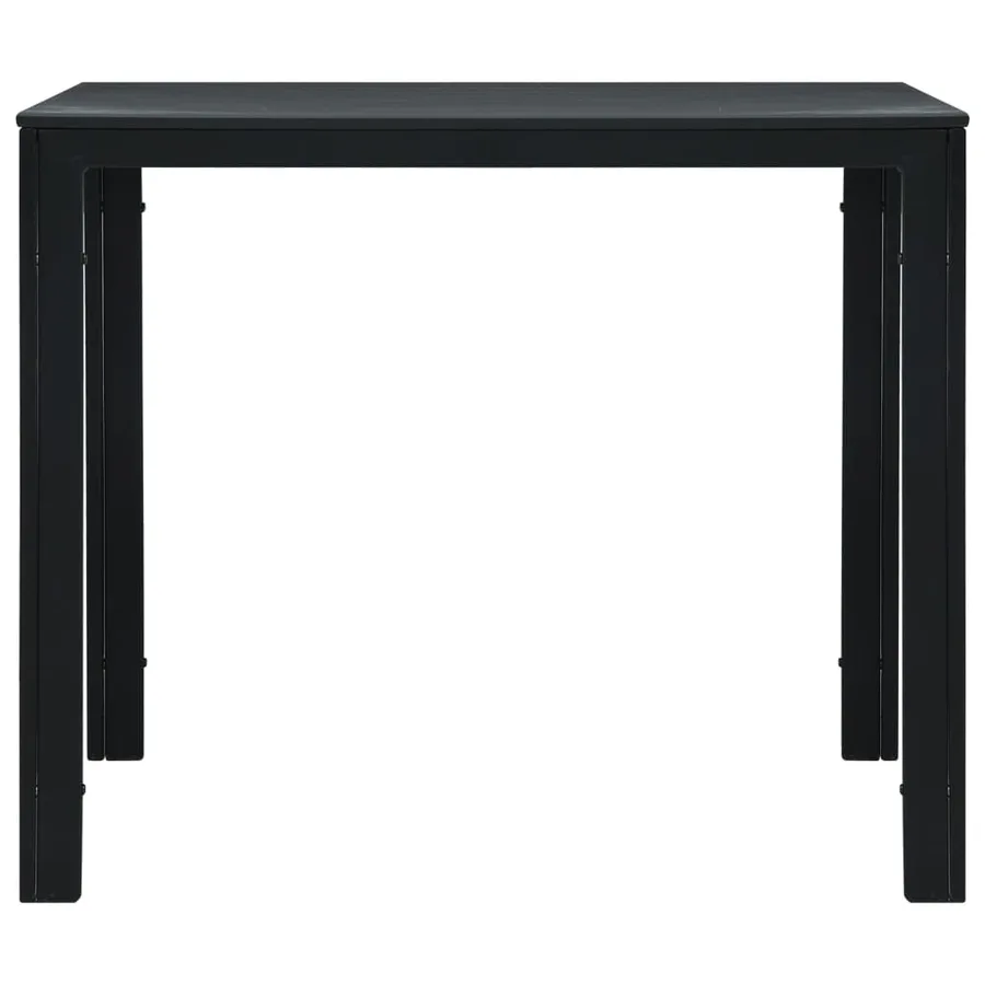 Table basse Noir 78x78x74 cm PEHD Aspect de bois - 3