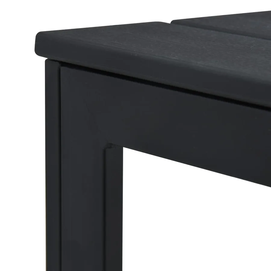Table basse Noir 78x78x74 cm PEHD Aspect de bois - 4
