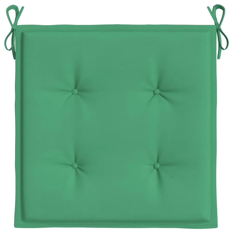 Coussins de chaise jardin lot de 6 vert 40x40x4 cm tissu oxford - 6
