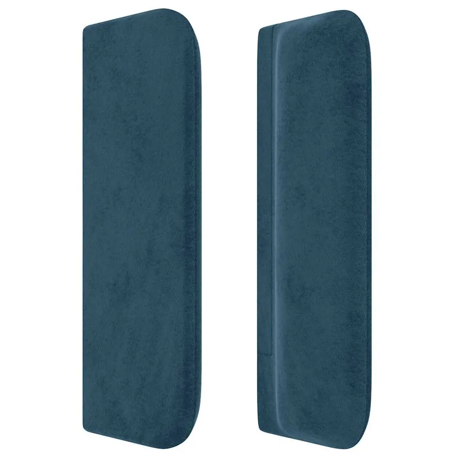Tête de lit avec oreilles Bleu foncé 203x16x78/88 cm Velours - 4